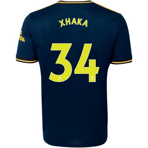 Camiseta Arsenal NO.34 Xhaka Tercera equipación 2019-2020 Azul